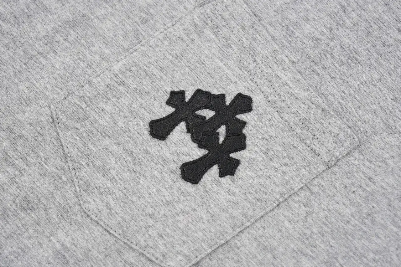 Chrome Hearts Grey Pocket Cross Leather Label T-Shirt product photo from LabelPicks