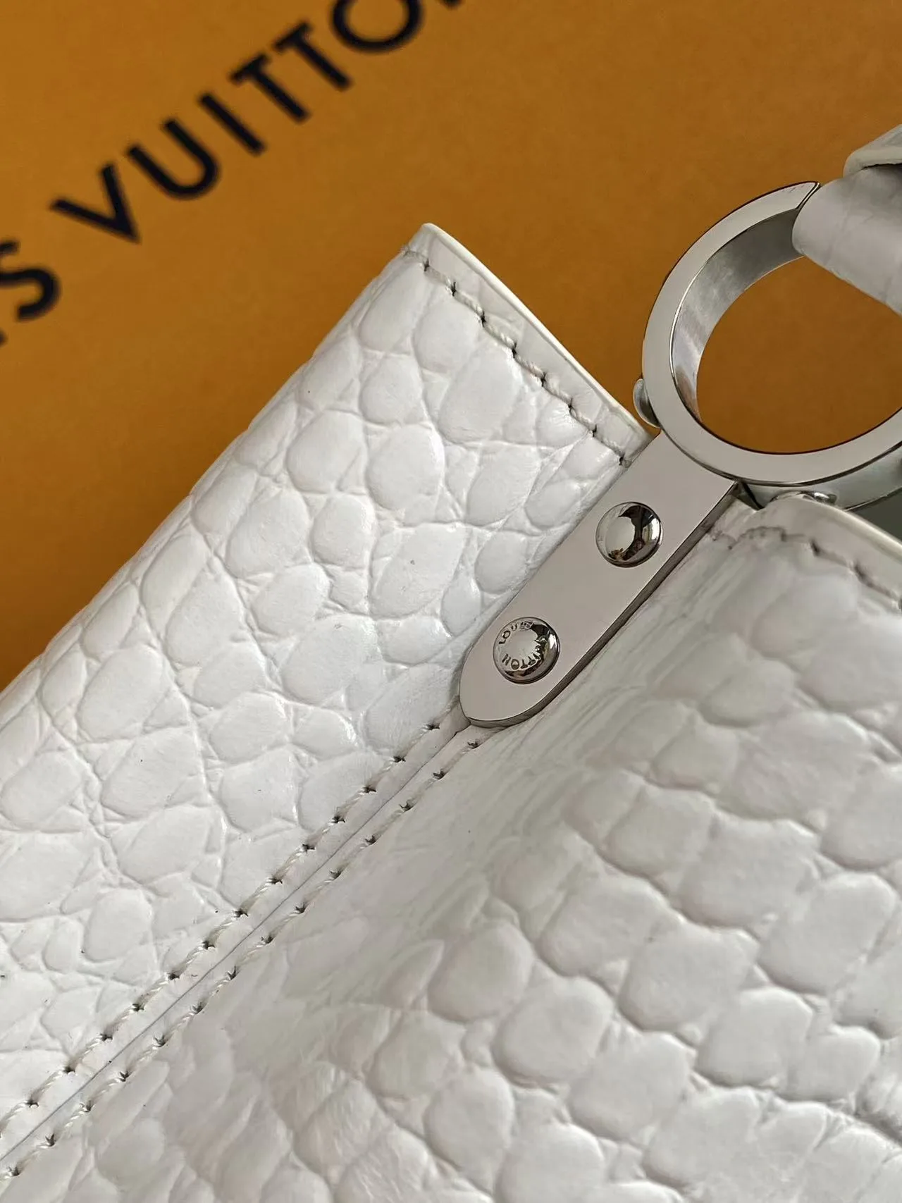 Louis Vuitton Capucines Black Grained Leather Top Handle Bag product photo from LabelPicks