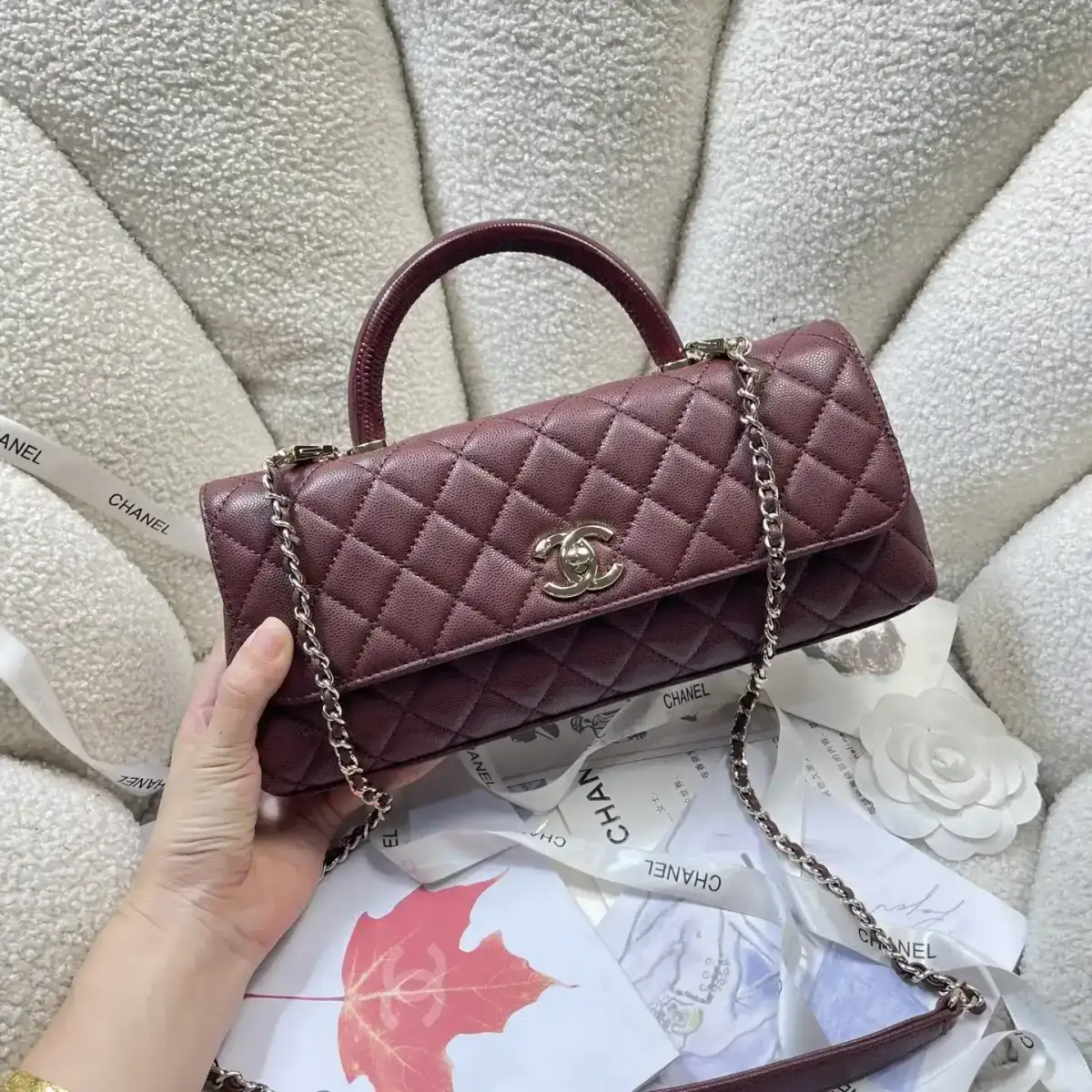 Chanel Black Coco Handle Calfskin Top Handle Bag product photo from LabelPicks