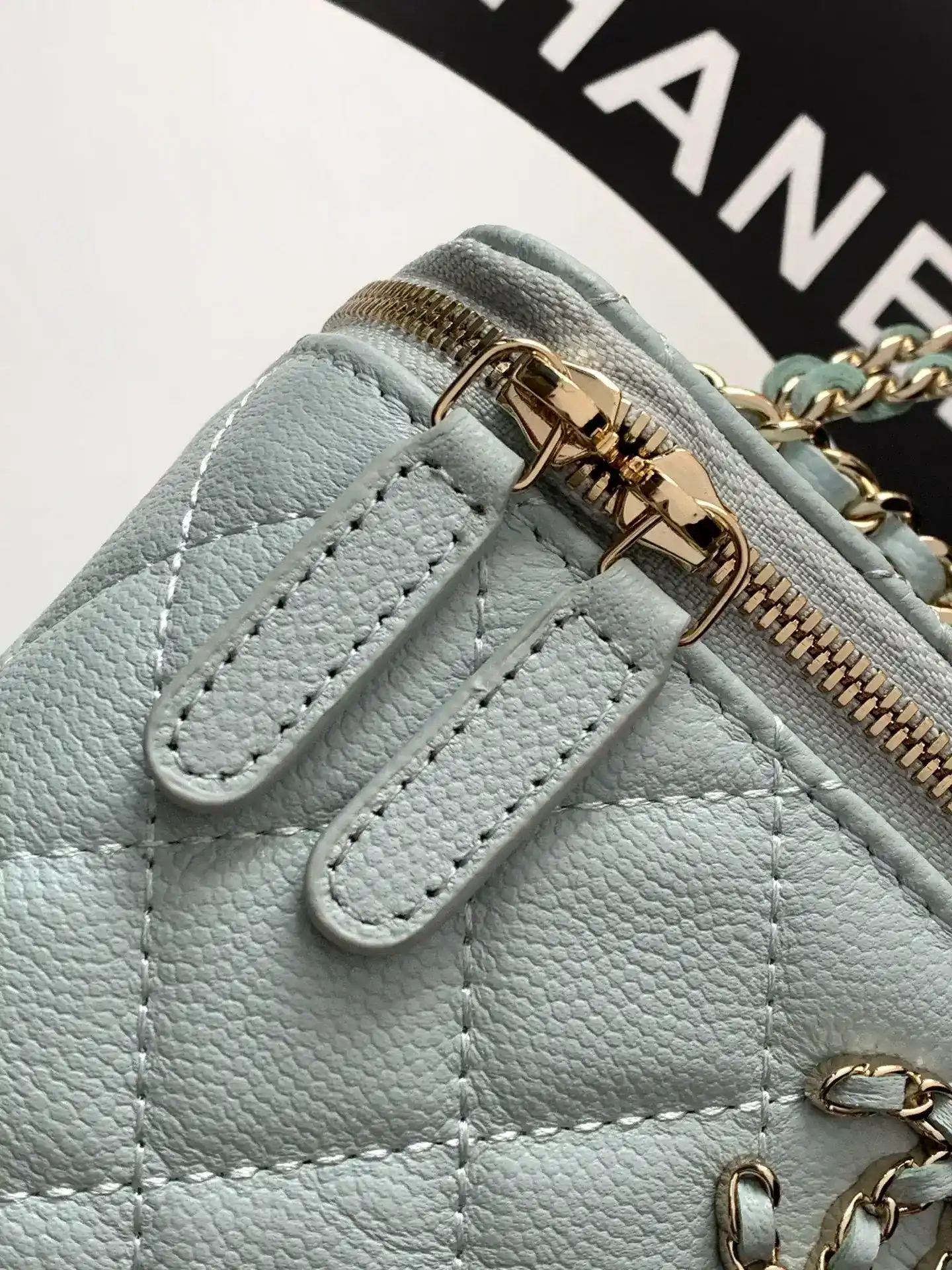 Chanel Blue Quilted Leather Top Handle Bag product photo from LabelPicks