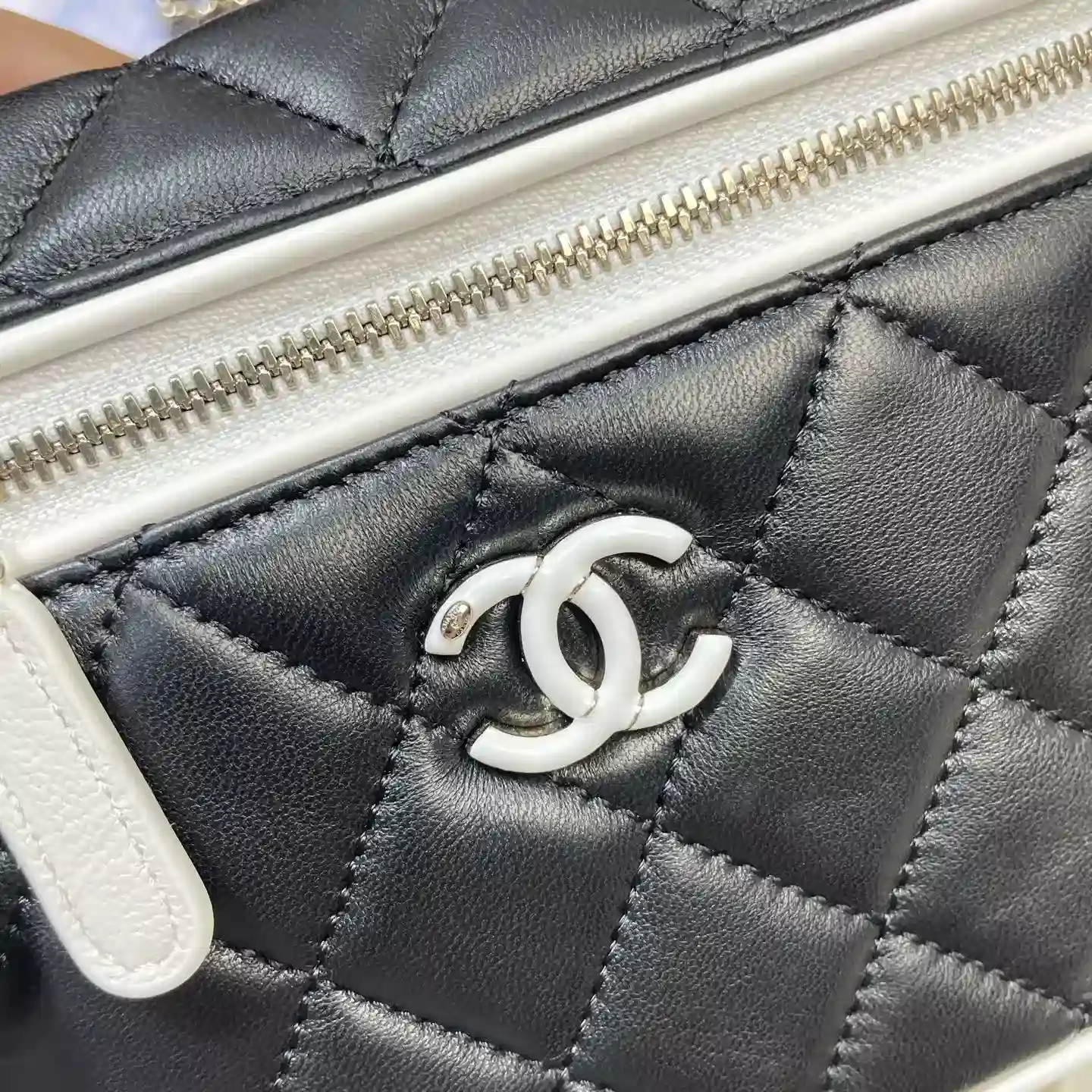 Chanel Gold Grained Leather Top Handle Bag product photo from LabelPicks