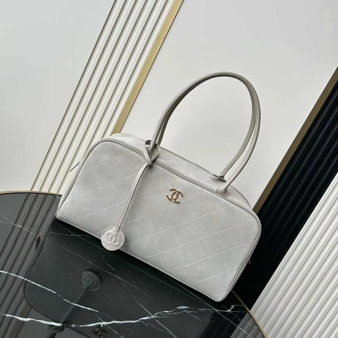 Chanel Gold Quilted Leather Top Handle Bag product photo from LabelPicks