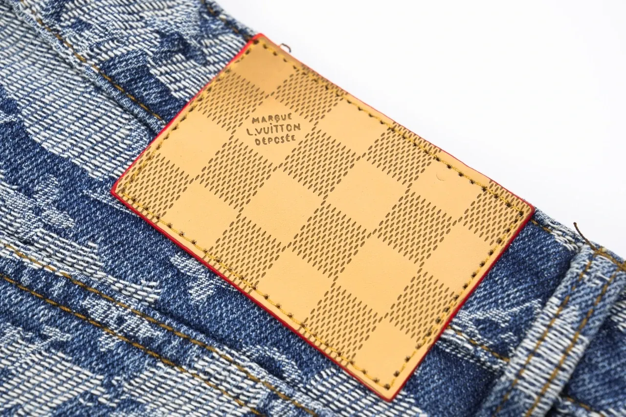 Louis Vuitton Blue Grey Camouflage Denim Pants product photo from LabelPicks