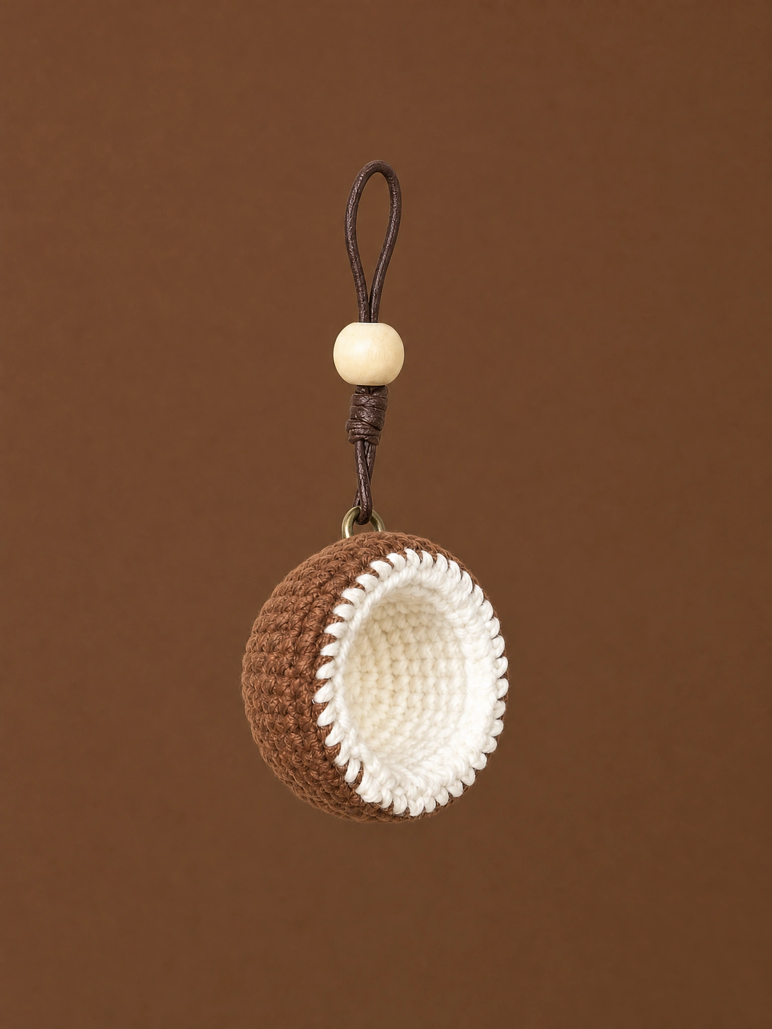 Crochet Plumeria Keychain