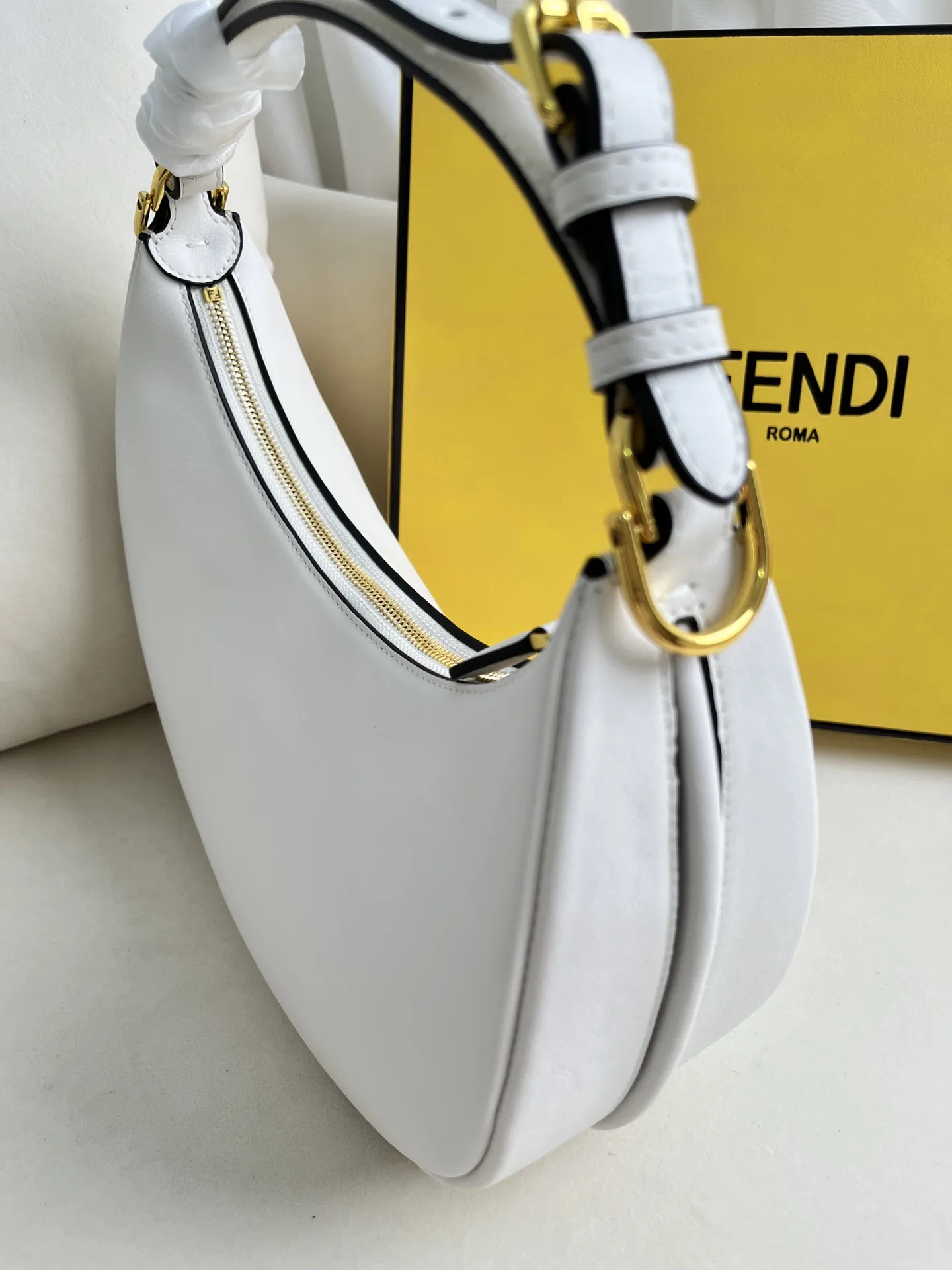 Fendi White Hobo Bag product photo from LabelPicks