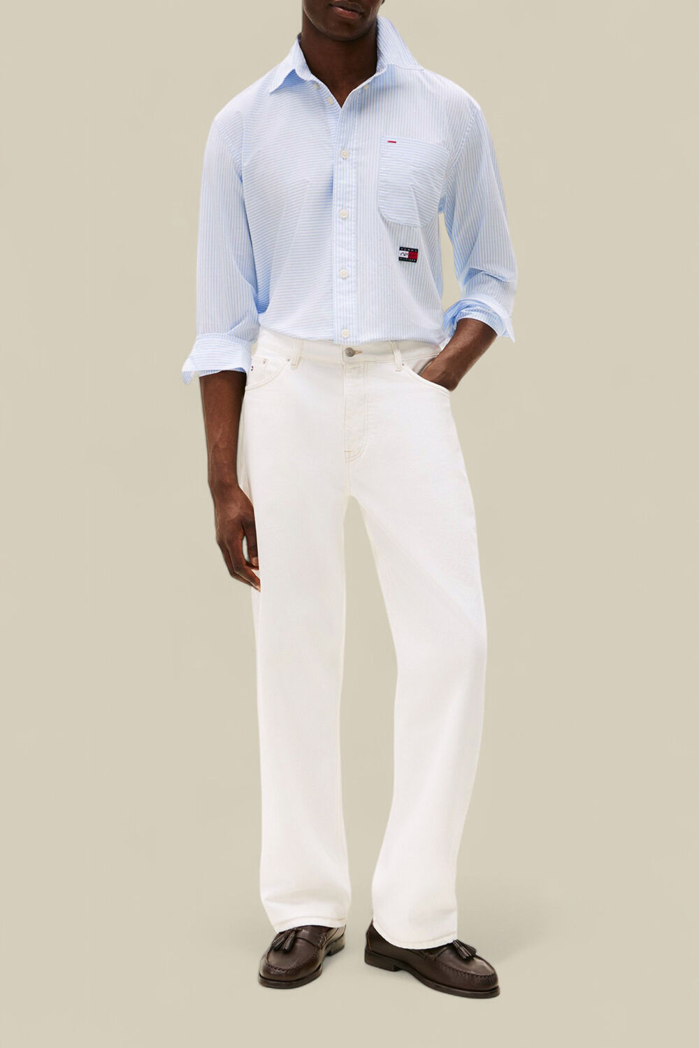 TOMMY HILFIGER טומי הילפיגר X סרט פורמולה 1 חולצת כפתורים