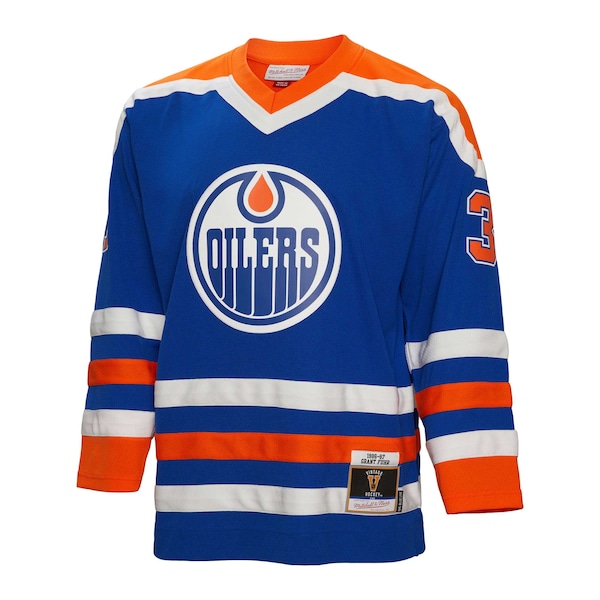 Grant Fuhr Edmonton Oilers  1986/87 Blue Line Player Jersey - Royal