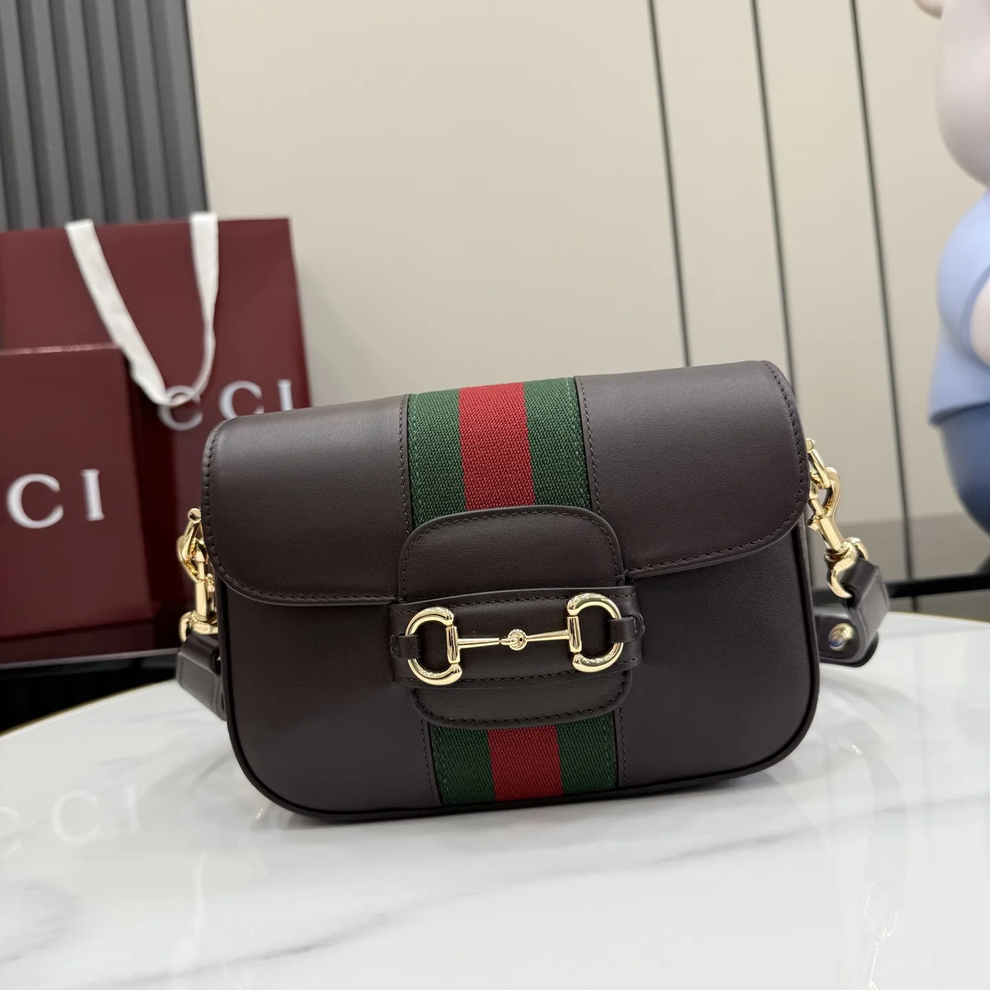 Gucci Horsebit Brown Quilted Leather Shoulder Bag product photo from LabelPicks