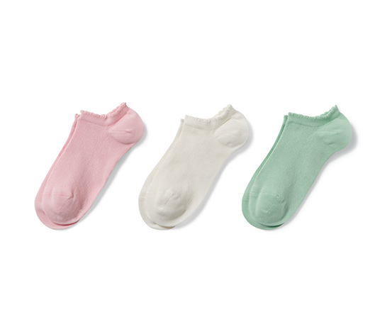 3 Paar Sneakersocken mit Ajour-Muster
