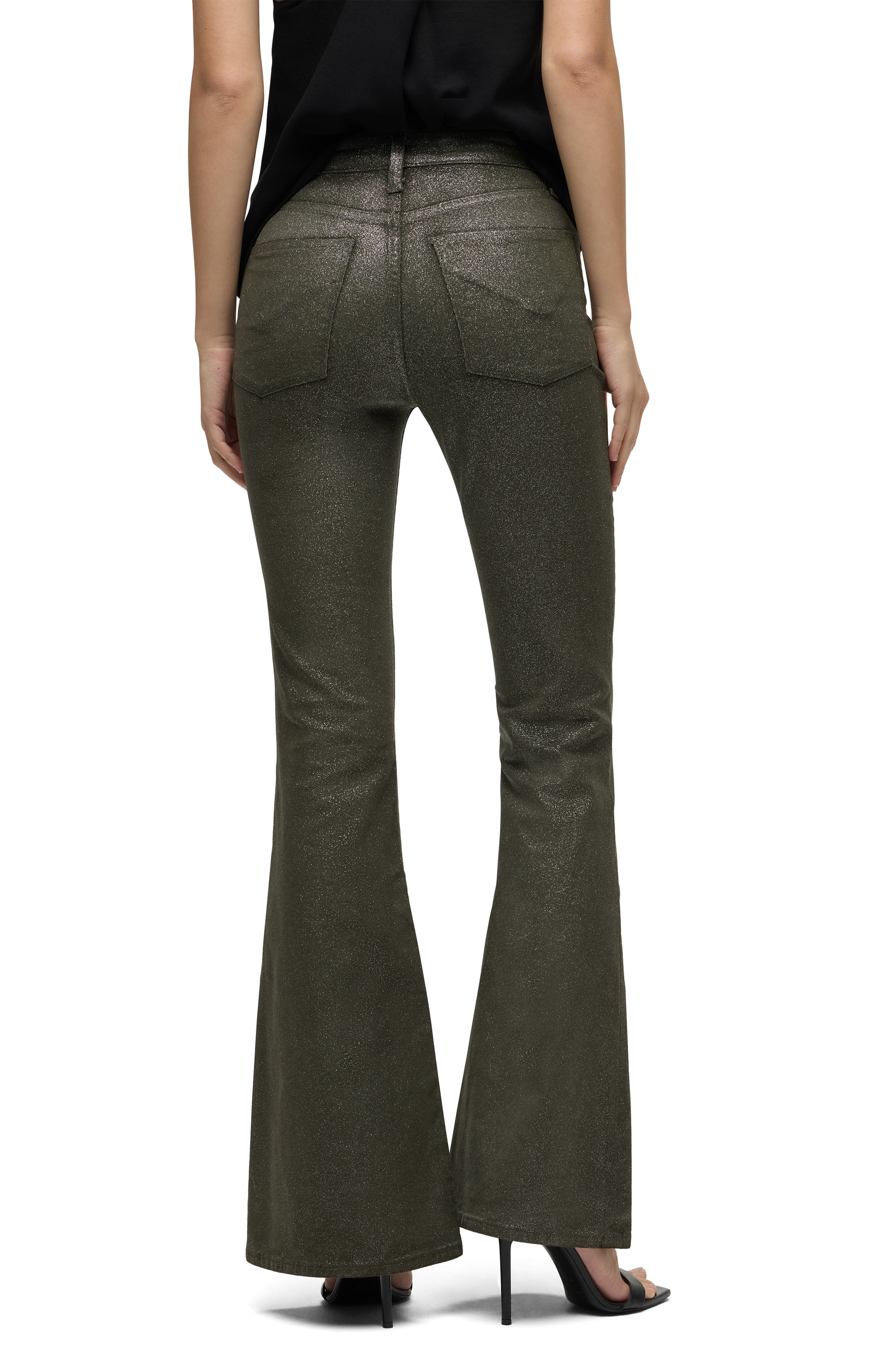 Hudson Jeans Holly Glitter High Waist Flare Jeans