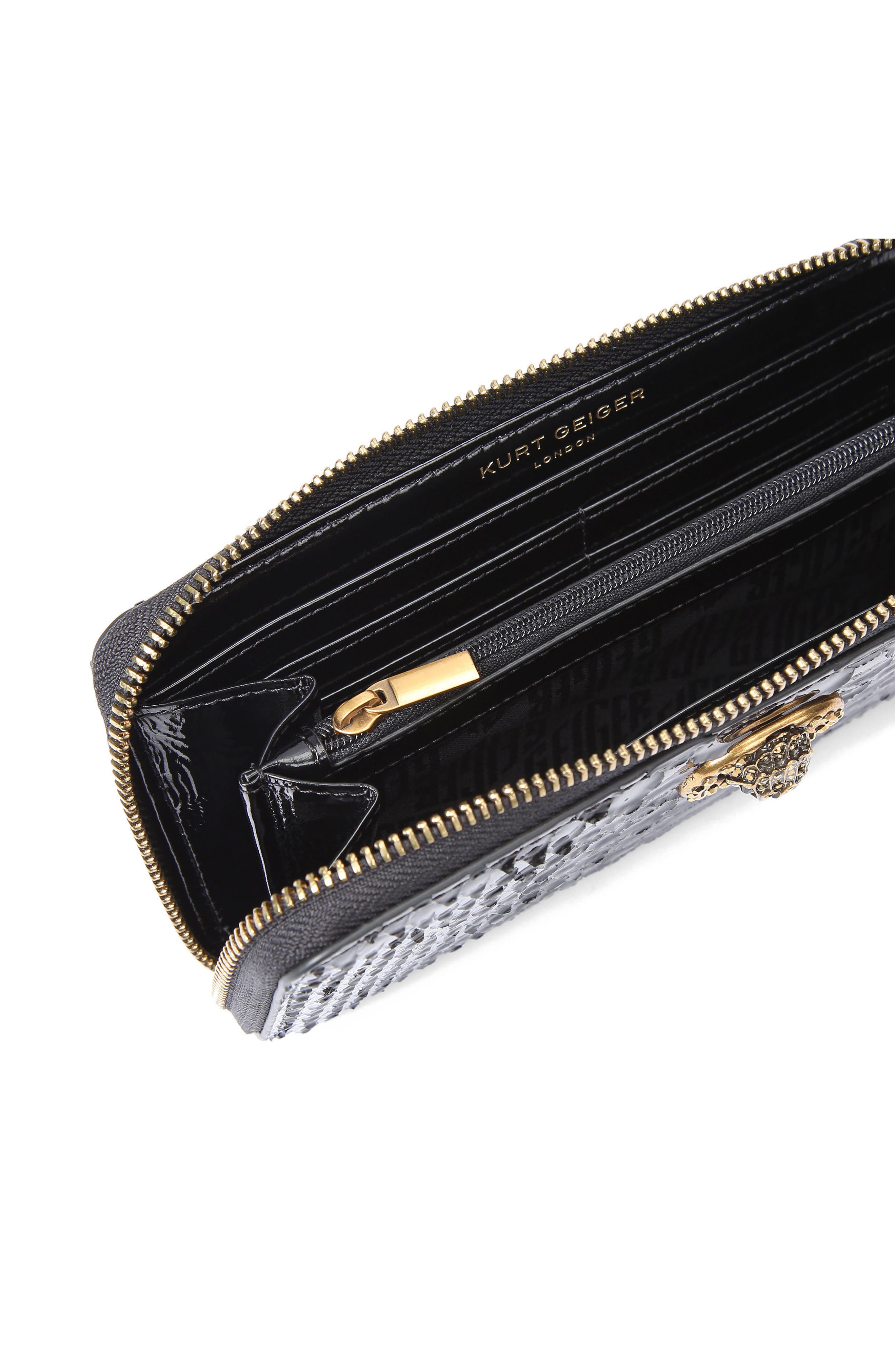 Kurt Geiger London Chelsea Zip Around Embossed Leather Wallet