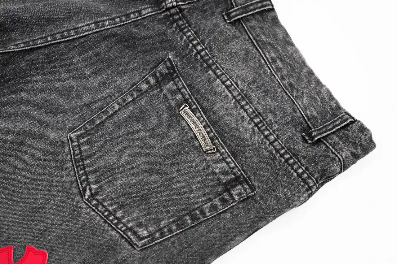 Chrome Hearts Grey Cross Patch Slight Flare Jeans product photo from LabelPicks