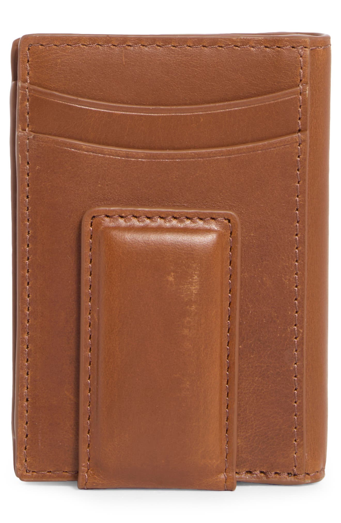 Johnston & Murphy Hunter Glazed Leather Money Clip Wallet