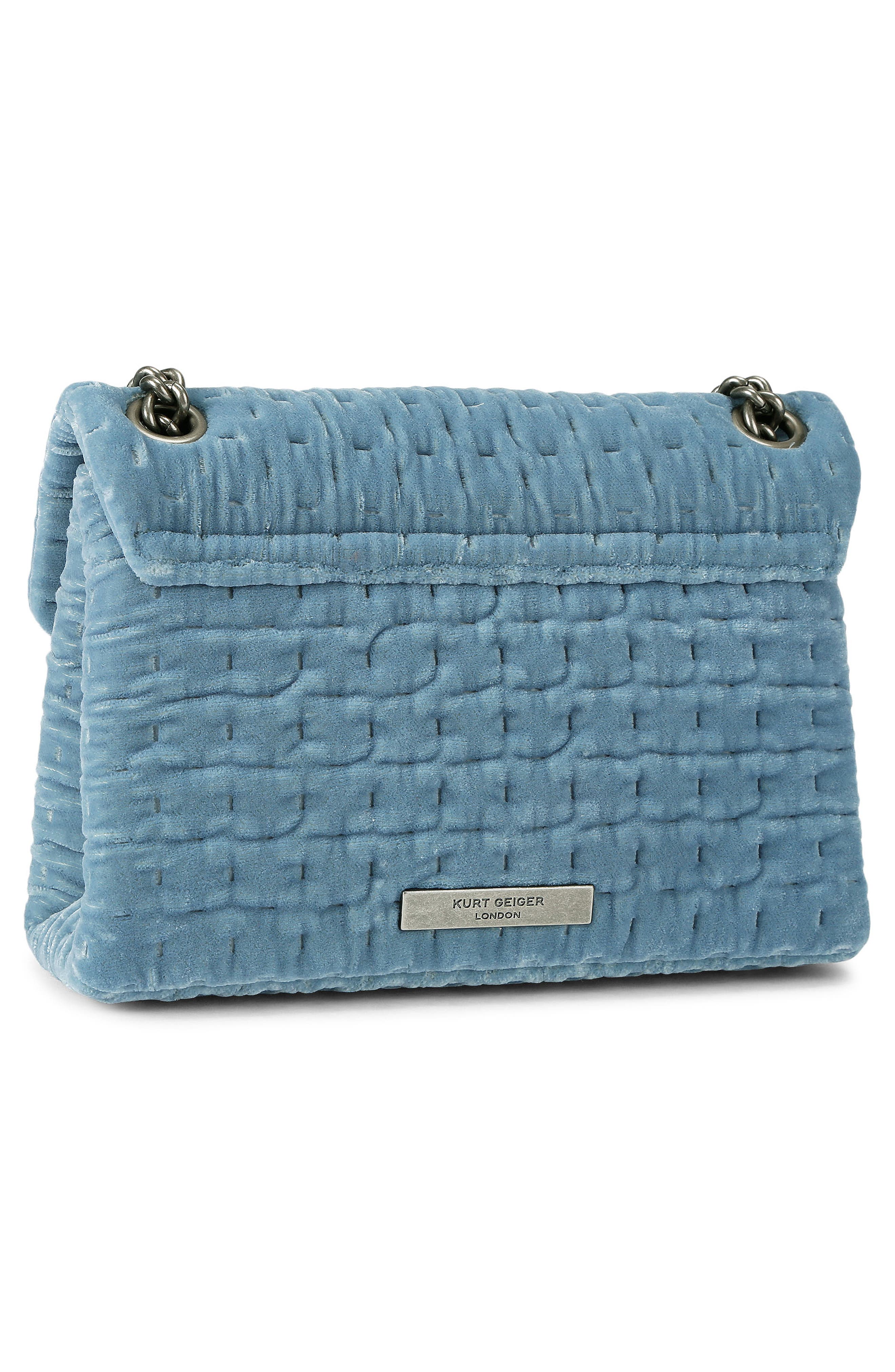 Kurt Geiger London Mini Kensington Velvet Crossbody Bag