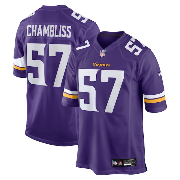 Chaz Chambliss Minnesota Vikings Nike Team Game Jersey -  Purple