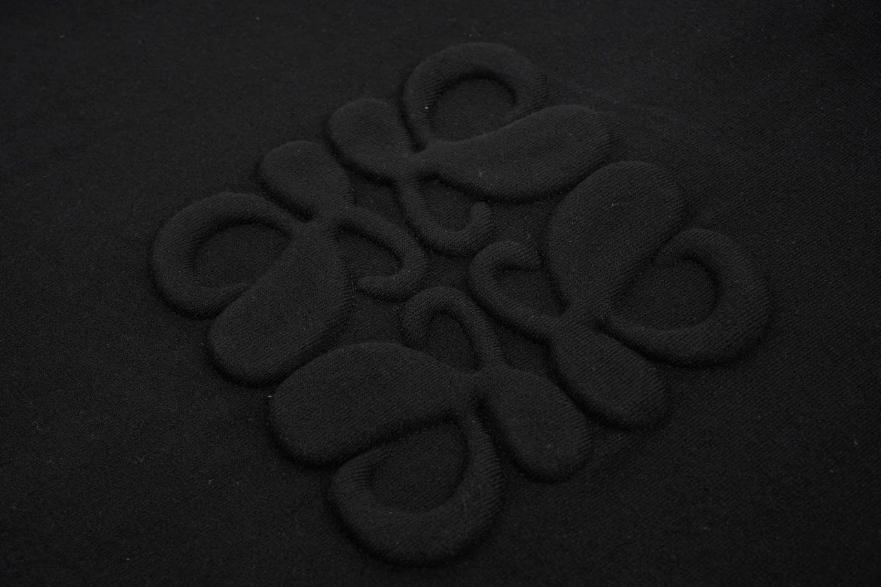 LOEWE Black Tonal Anagram Wool Hooded Jacket product photo from LabelPicks