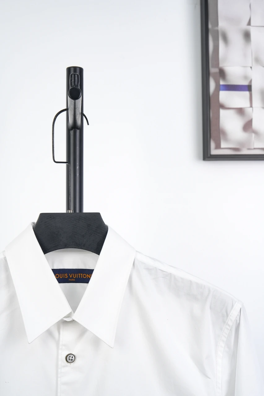 Louis Vuitton White 1854 Satin Embroidered Long Sleeve Shirt product photo from LabelPicks