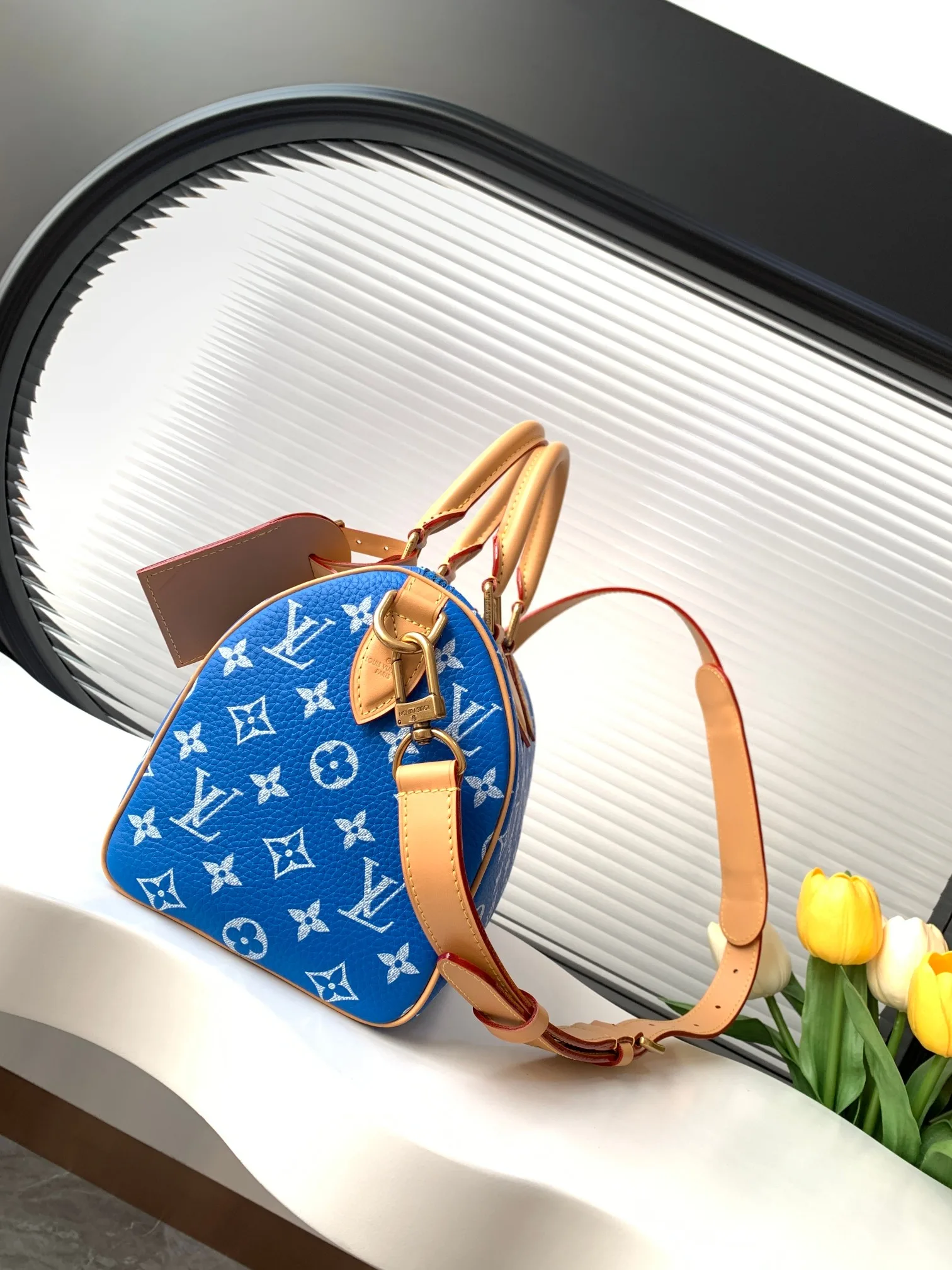 Louis Vuitton Speedy Blue Lambskin Top Handle Bag product photo from LabelPicks