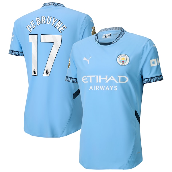 Kevin De Bruyne Manchester City Puma 2024/25 Home Authentic Player Jersey - Light Blue