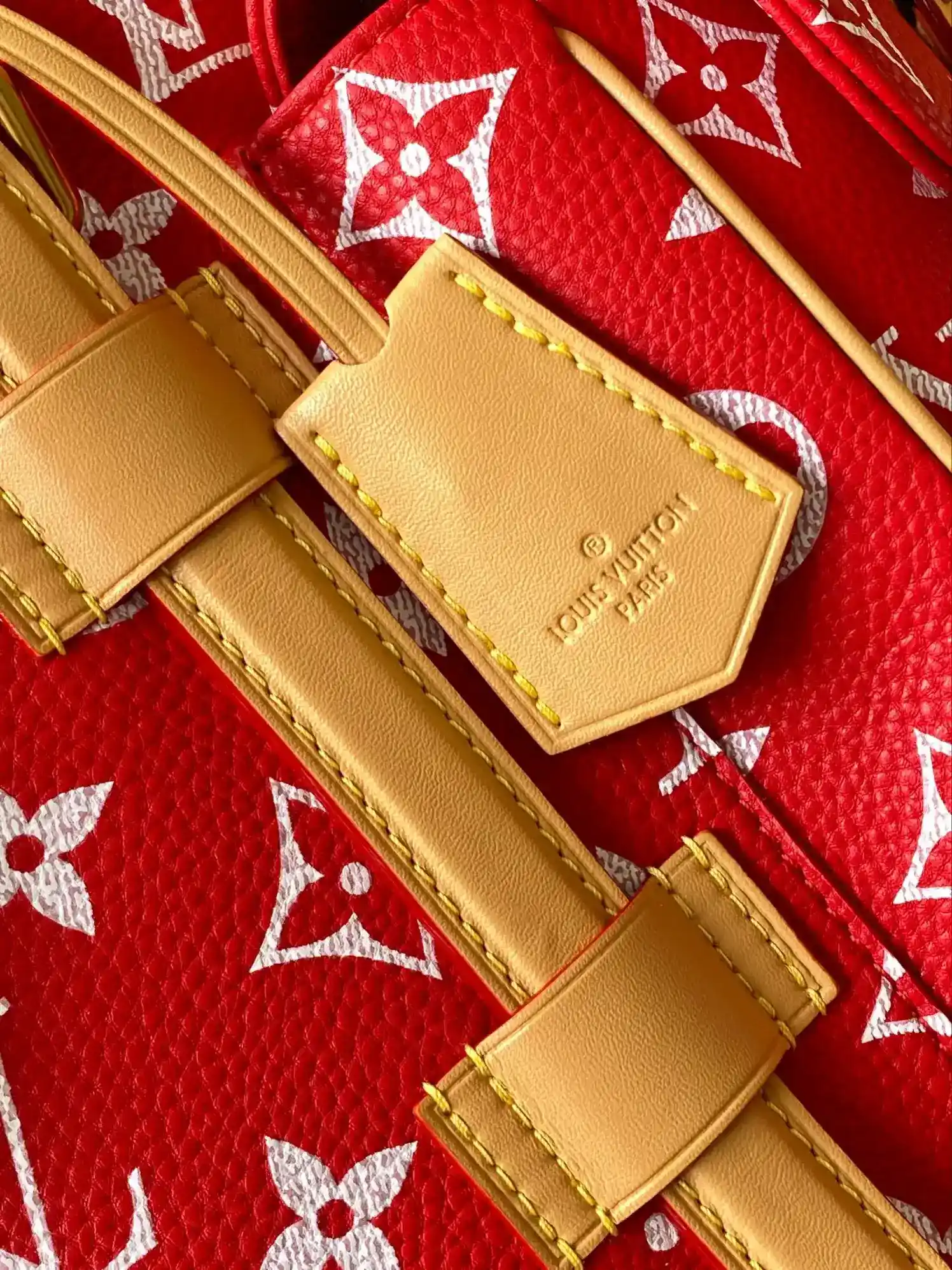 Louis Vuitton Christopher Red Monogram Canvas Backpack product photo from LabelPicks