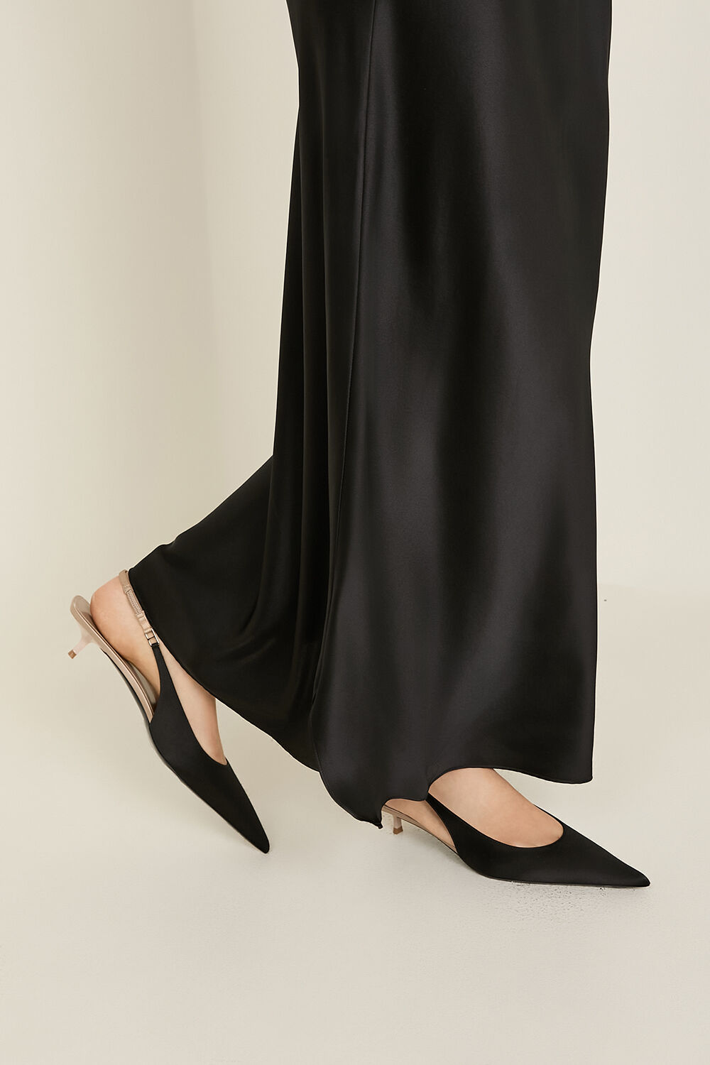 SAINT LAURENT נעלי סלינג בק סאטן