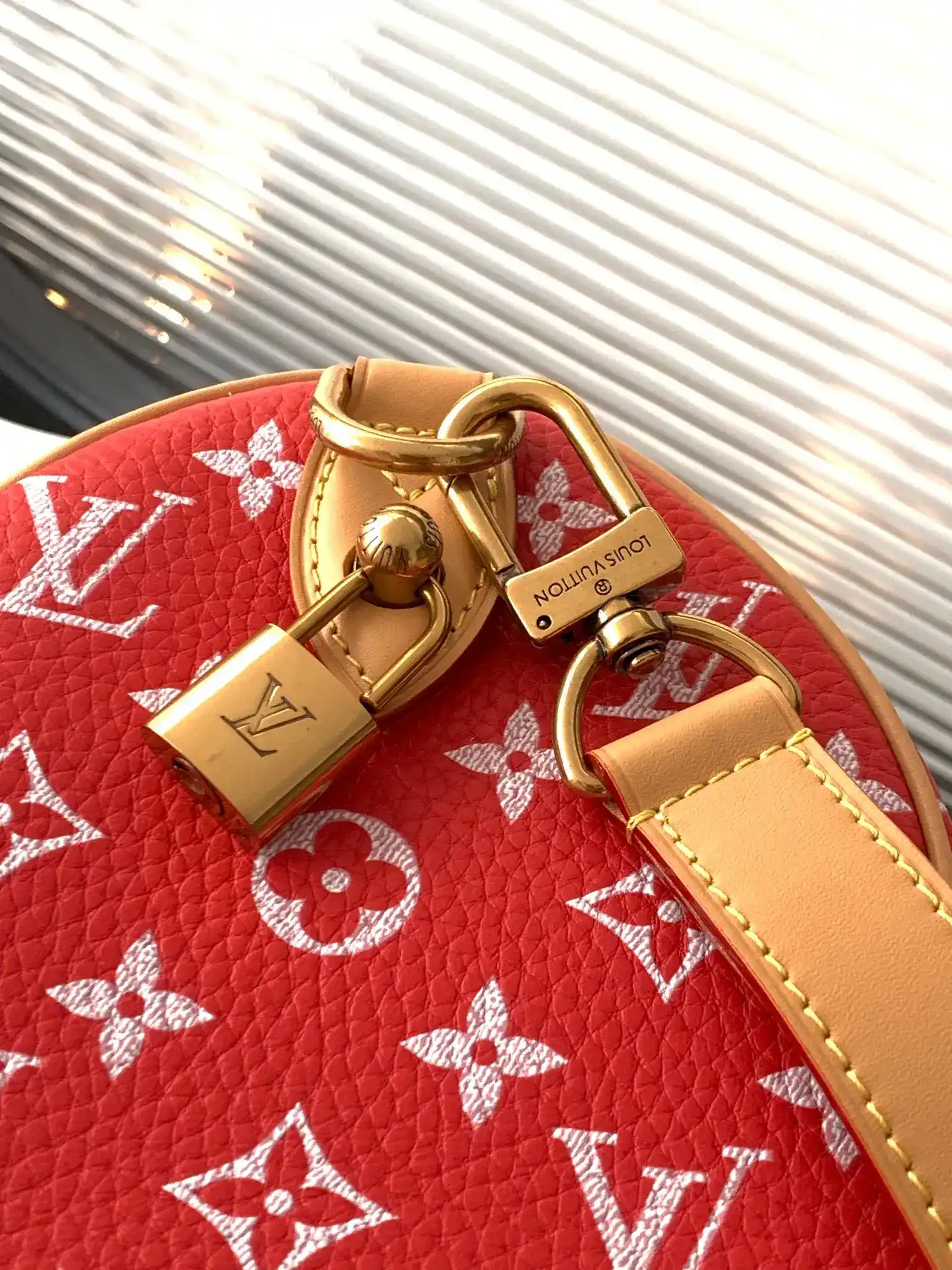 Louis Vuitton Red Speedy Lambskin Top Handle Bag product photo from LabelPicks