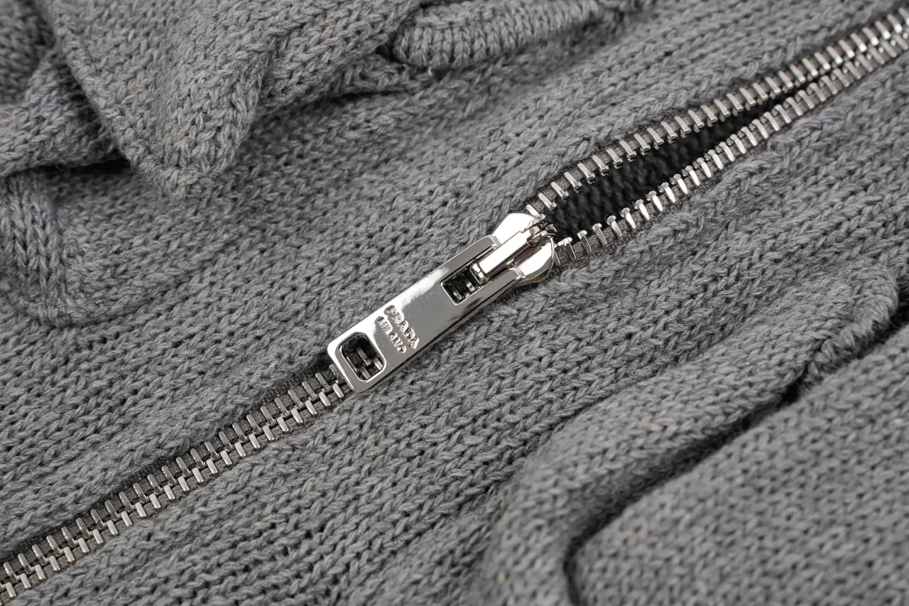 Prada Grey Multi-Pocket Wool Blend Zip Vest product photo from LabelPicks