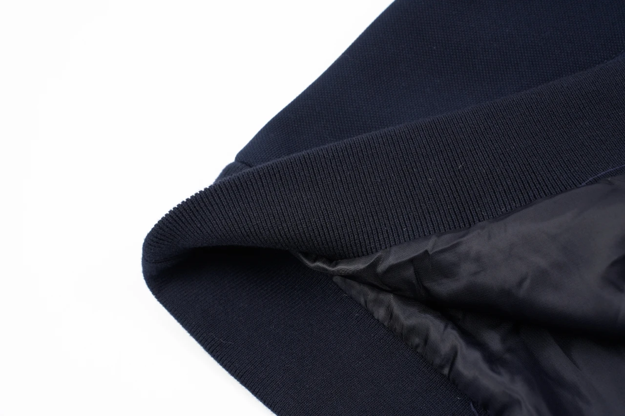 Miu Miu Navy Stripe Collar Logo Embroidered Jacket product photo from LabelPicks
