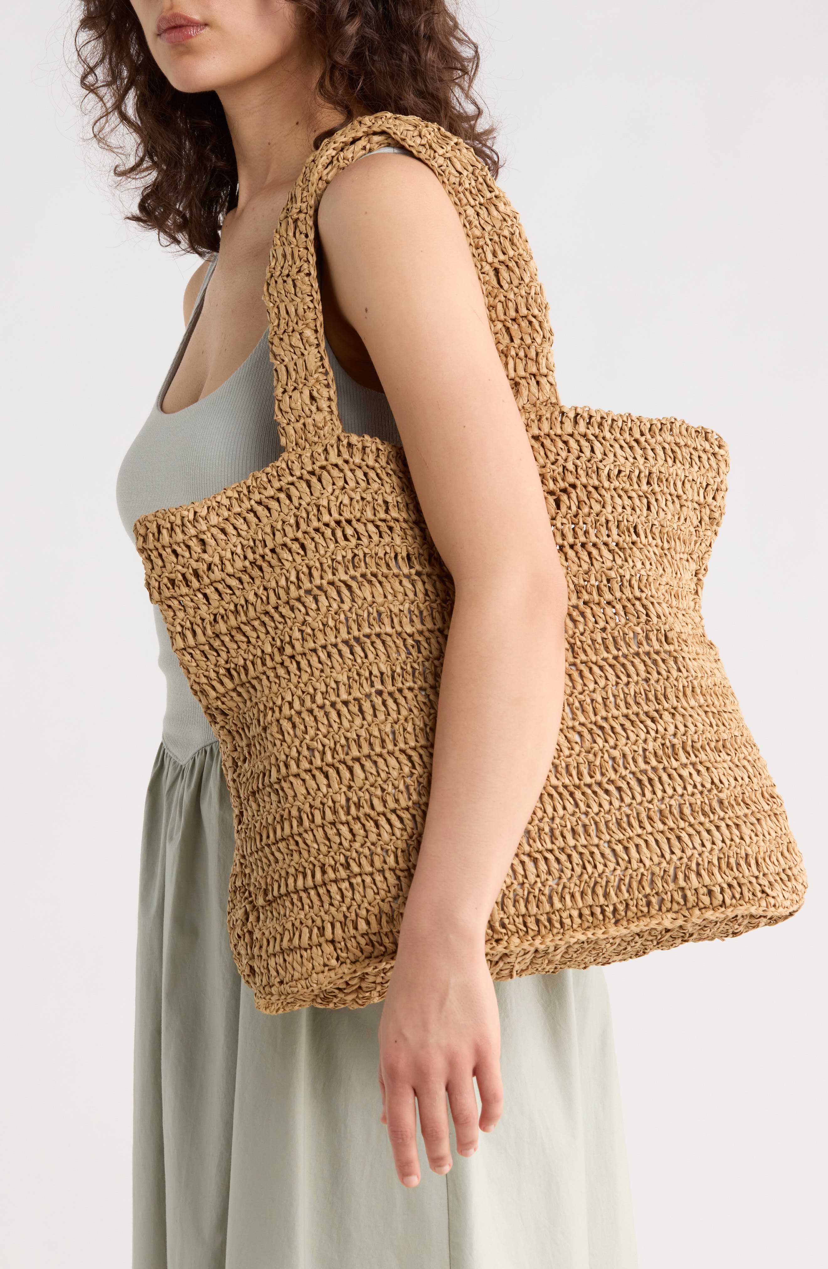 URBAN EXPRESSIONS HANDBAGS Straw Tote