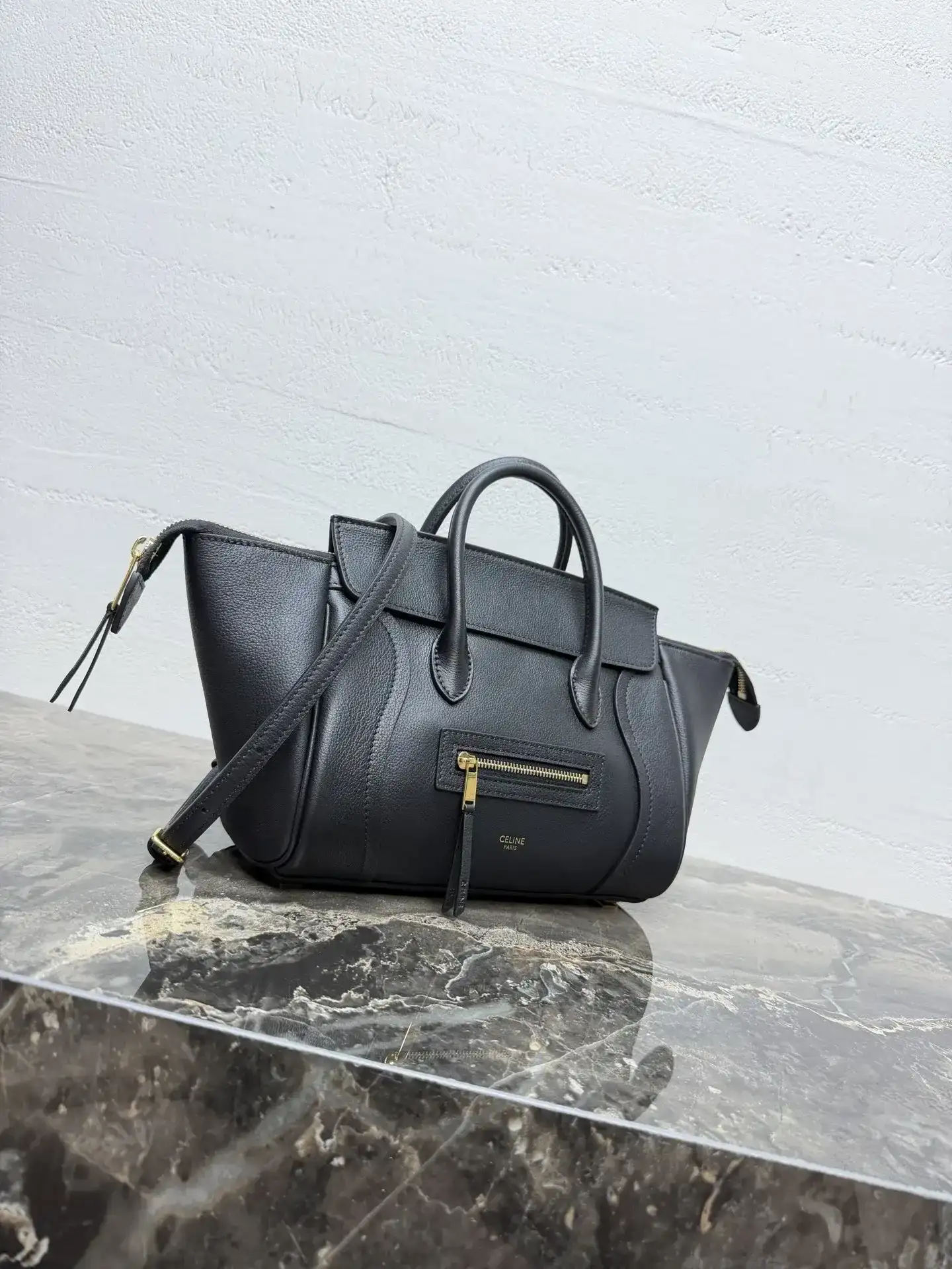 Celine Grained Leather Luggage Top Handle Bag product photo from LabelPicks
