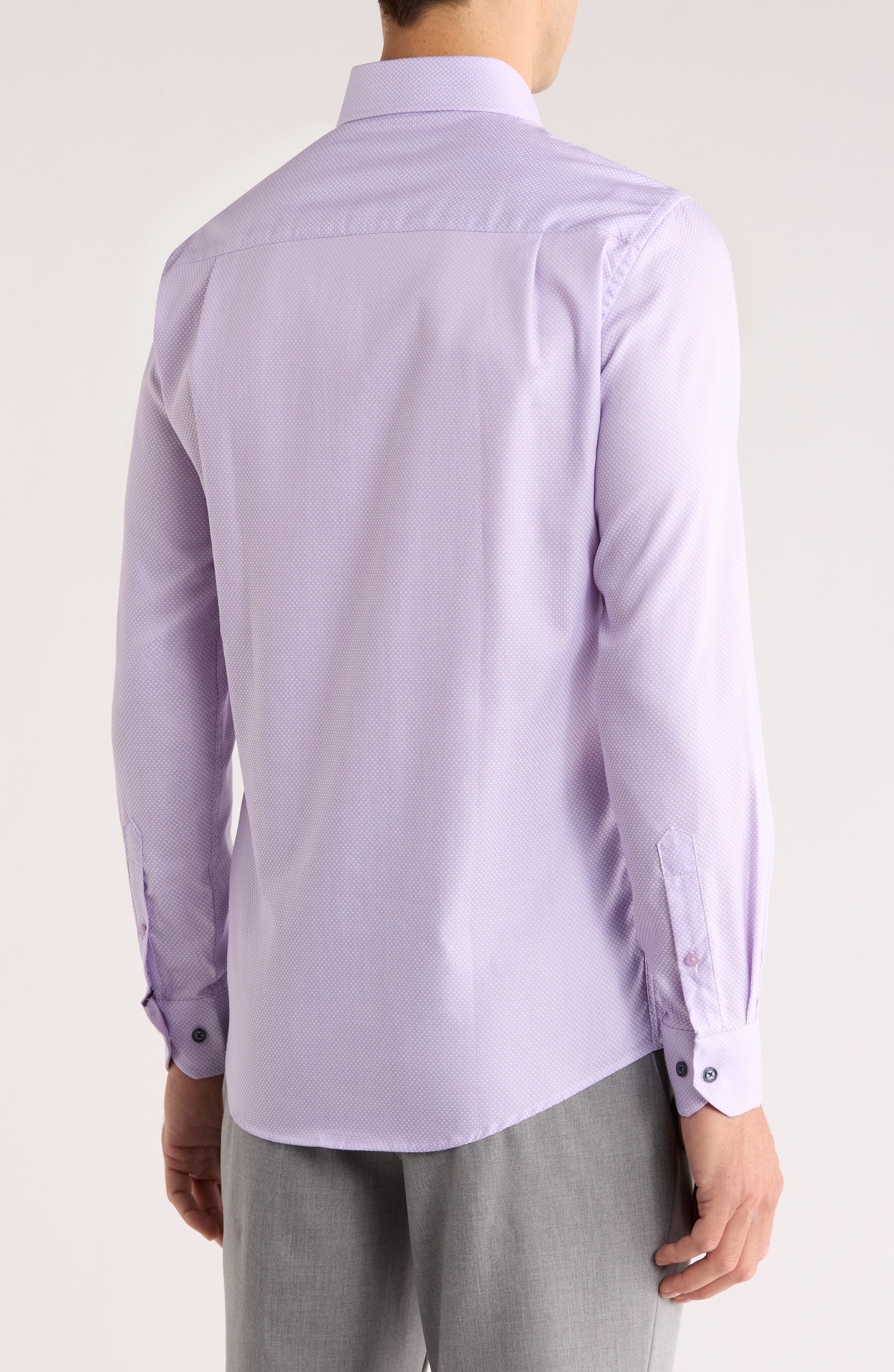 Duchamp Solid Textured Slim Fit Dress Shirt