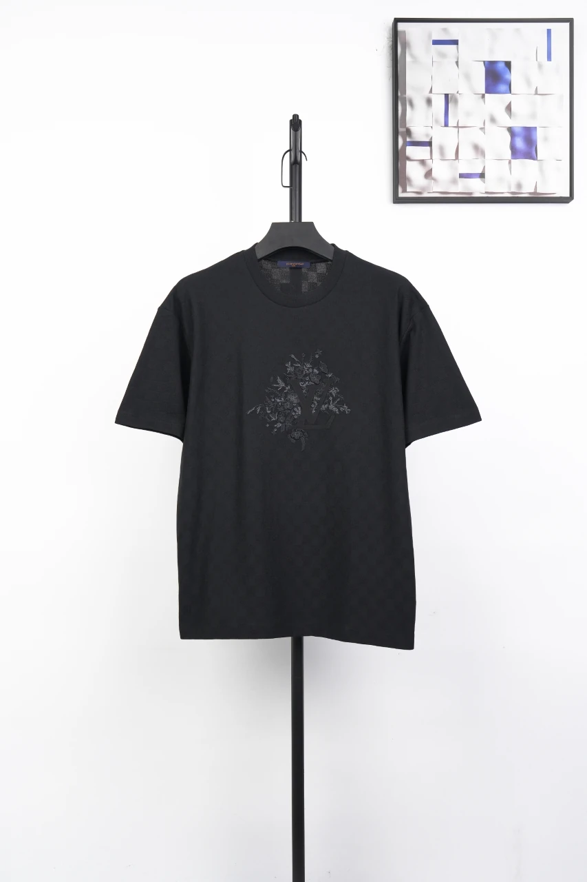 Louis Vuitton Black Floral Damier T-Shirt product photo from LabelPicks
