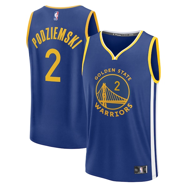 Brandin Podziemski Golden State Warriors  Fast Break Replica Player Jersey - Icon Edition - Royal