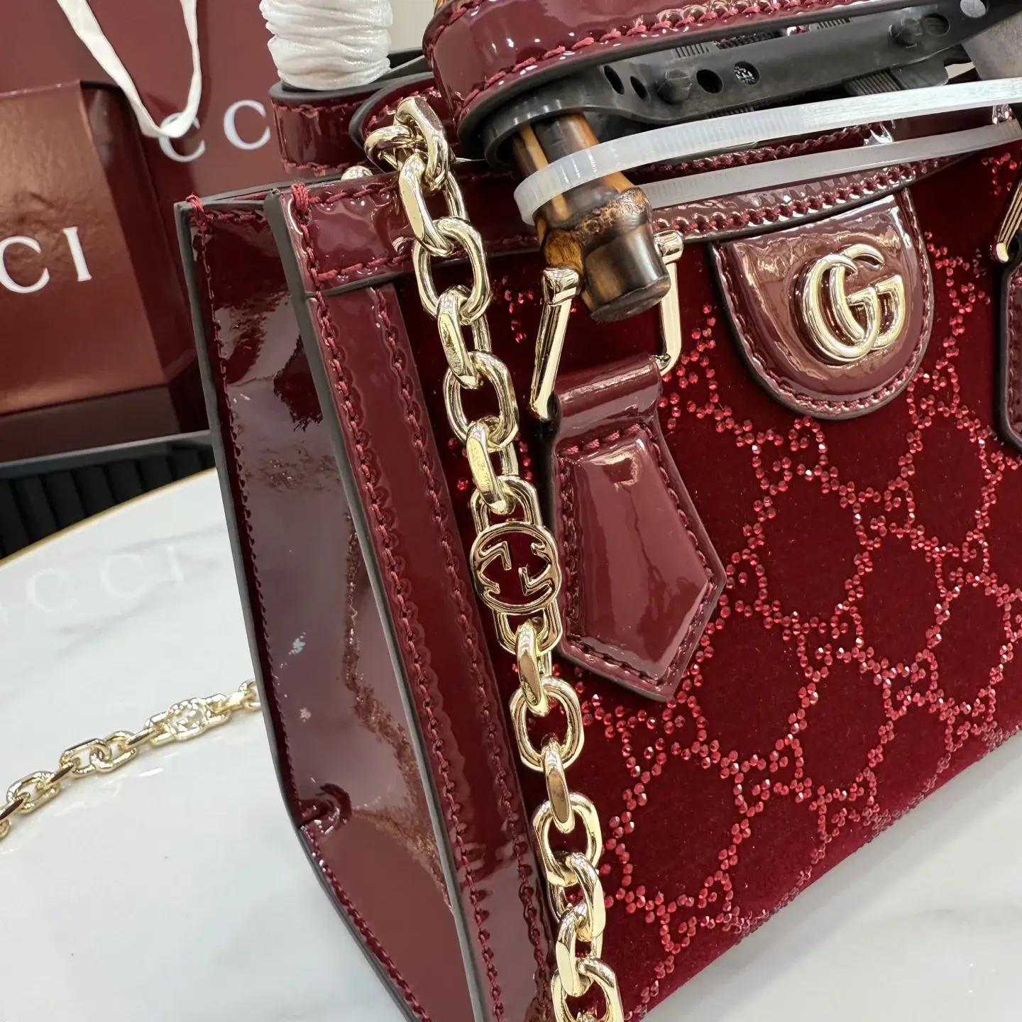 Gucci Gold GG Supreme Canvas Crossbody Bag product photo from LabelPicks