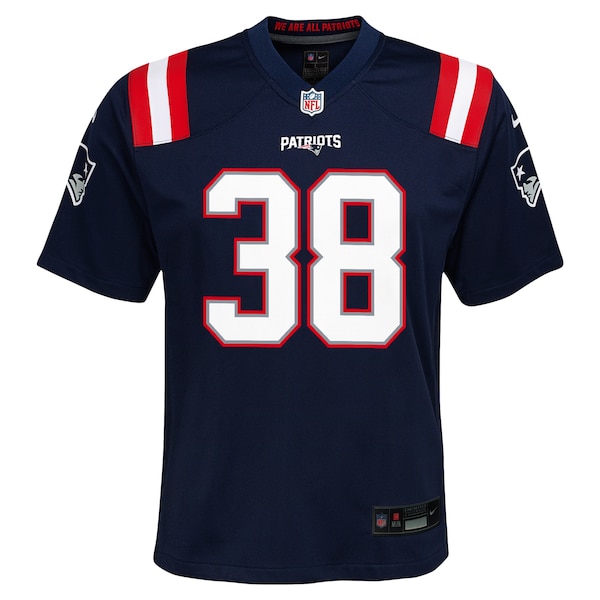 Rhamondre Stevenson New England Patriots Nike Youth Team Player Game Jersey - Navy
