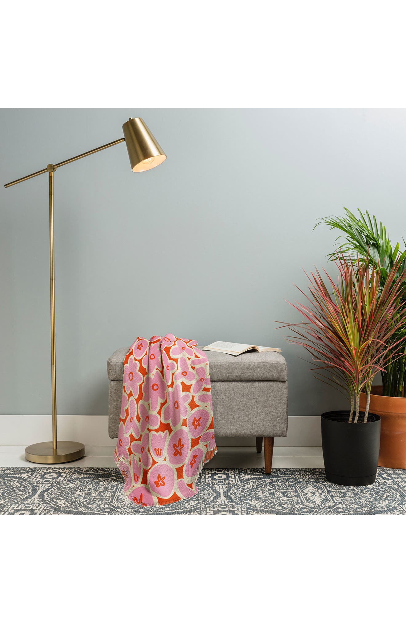 Deny Designs Alisa Galitsyna Vibrant Summer Reverisble Faux Shearling Throw