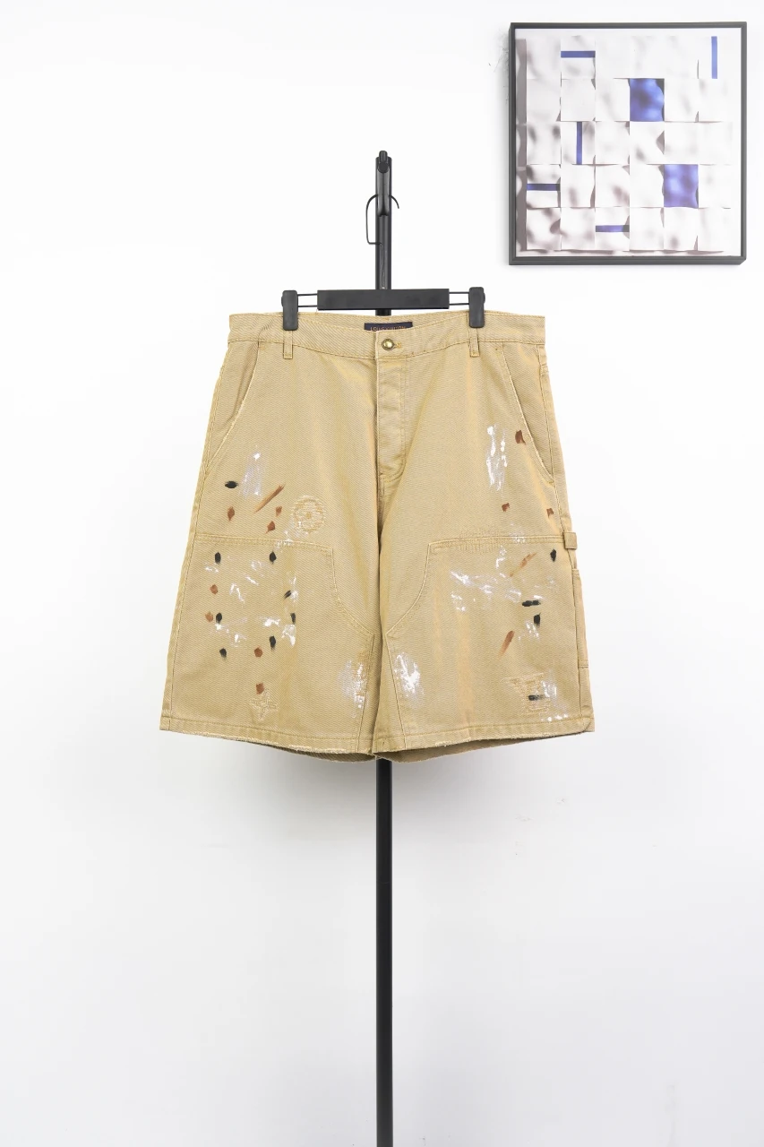 Louis Vuitton Khaki Ink Splash Bermuda Shorts product photo from LabelPicks