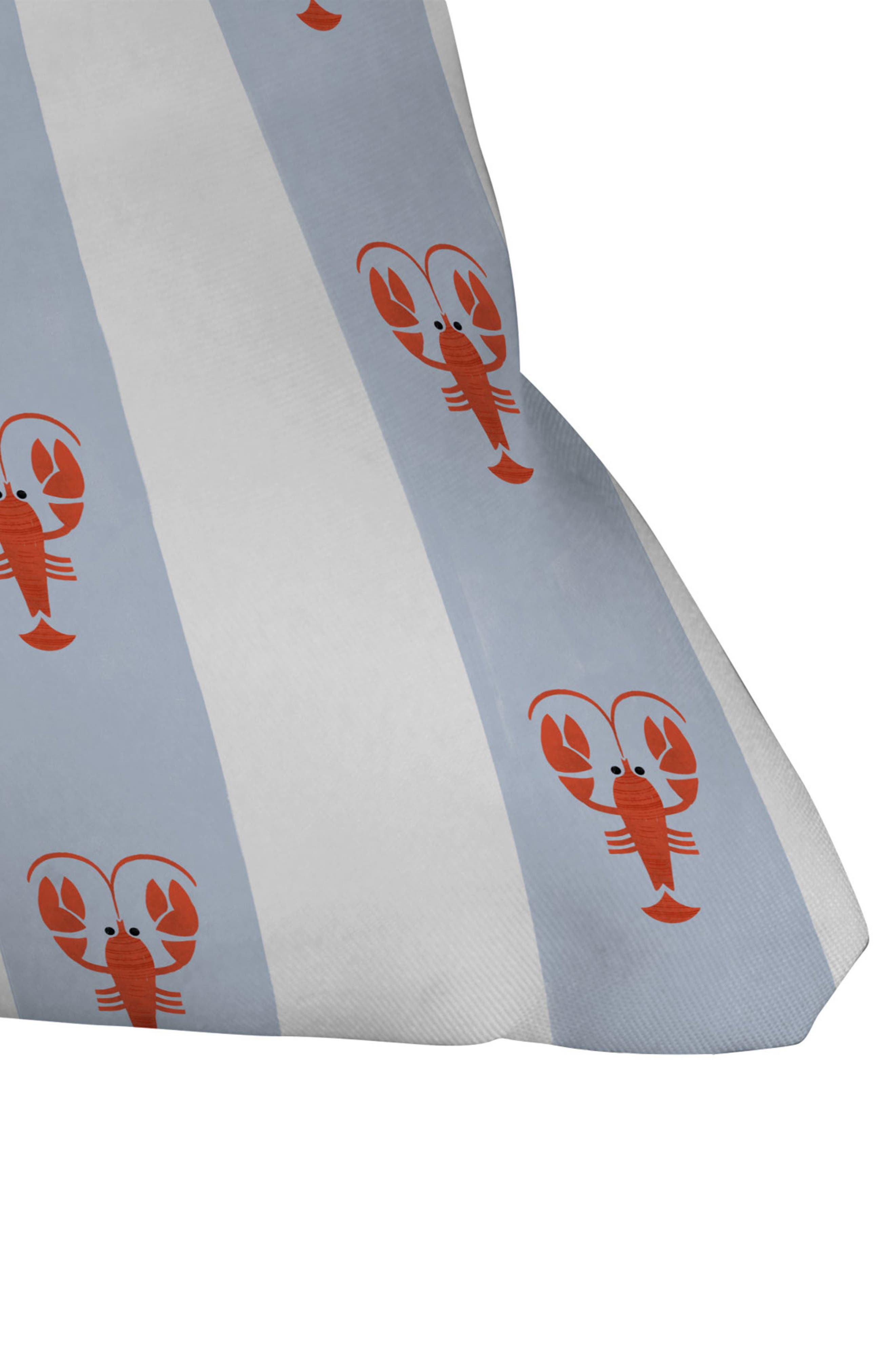 Deny Designs Stripe & Lobster Print Throw Pillow