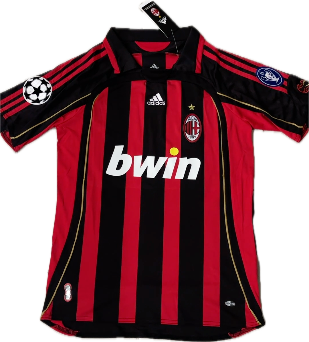 Kaka AC Milan 06-07 Retro Vintage Soccer Jersey Champions League UCL - Red/Black