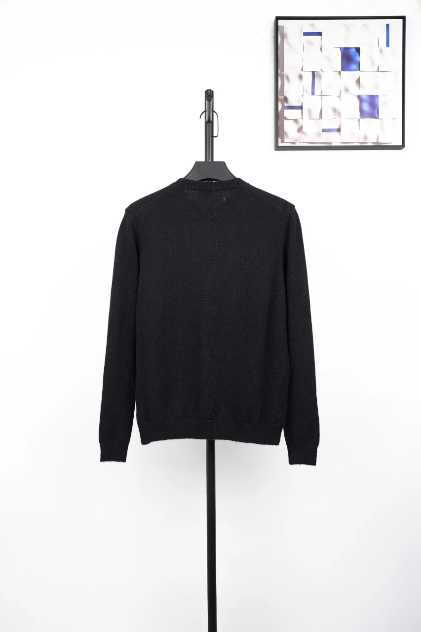 Prada Black Knit Cardigan with Back Triangle Logo product photo from LabelPicks