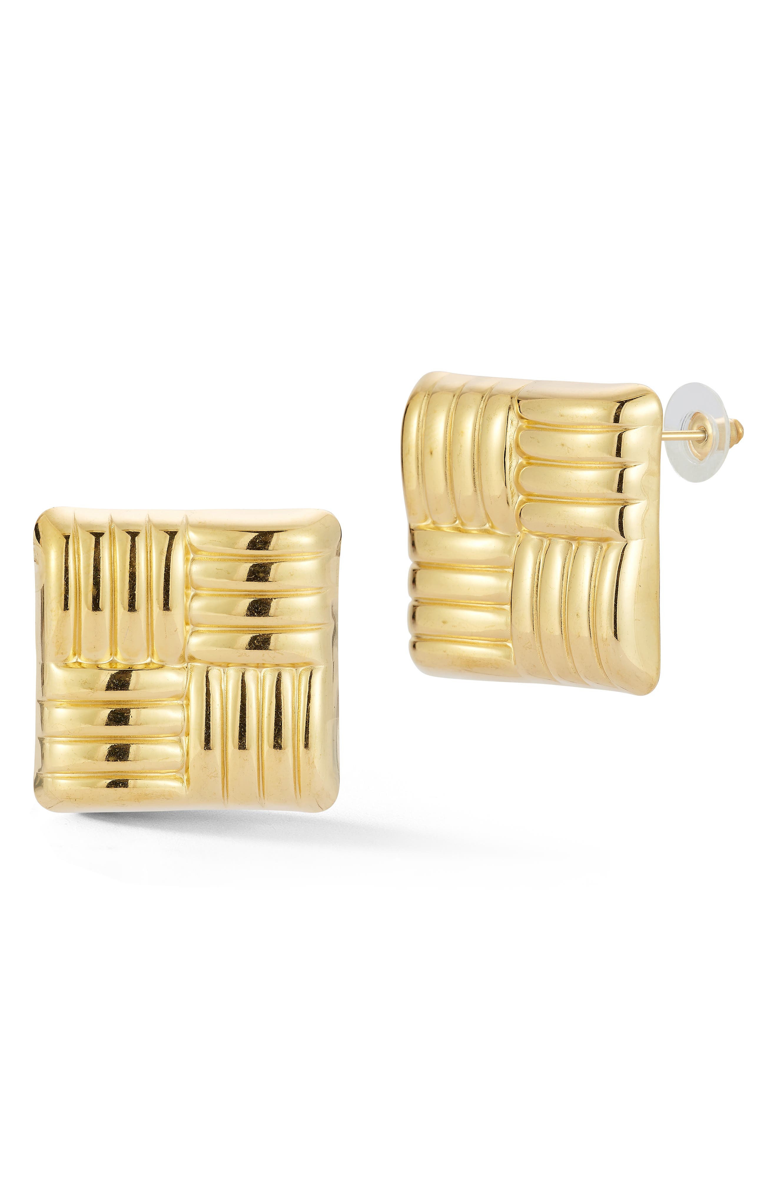 GLAZE JEWELRY Crosshatch Stud Earrings