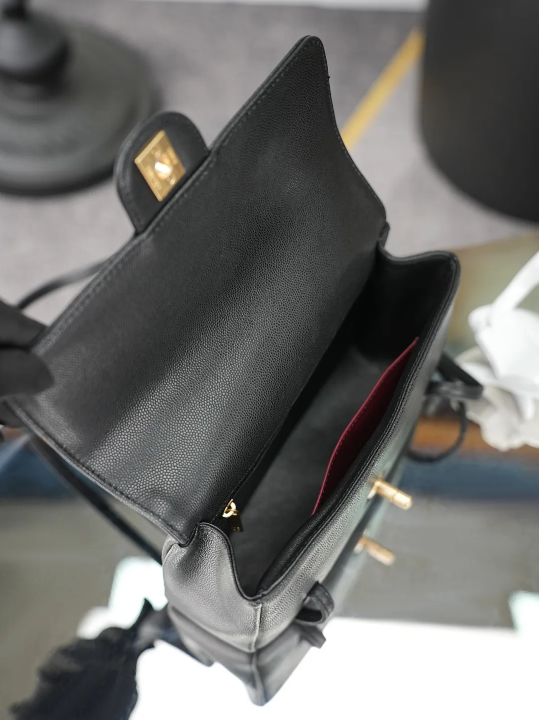 Chanel Black Grained Leather Shoulder Bag product photo from LabelPicks