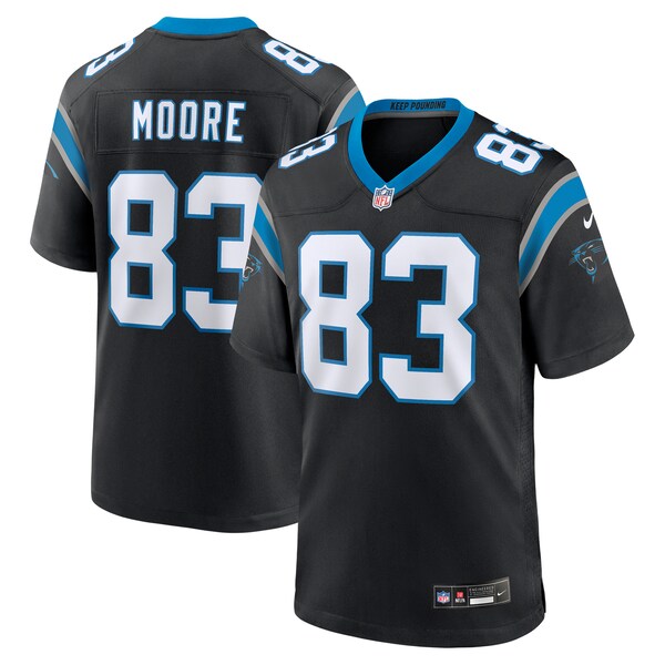 David Moore Carolina Panthers Nike  Game Jersey -  Black