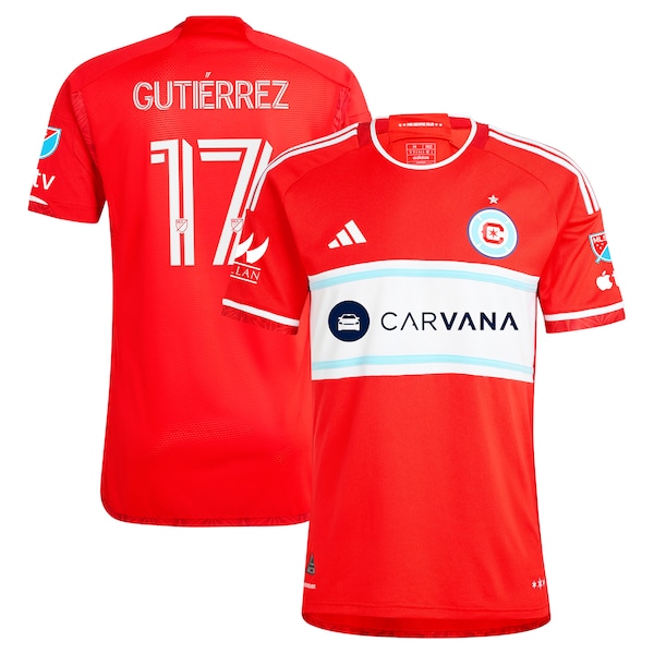 Brian Gutierrez Chicago Fire adidas 2024 Return To Red Authentic Player Jersey - Red