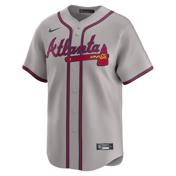 Atlanta Braves Nike Away Limited Jersey - Gray