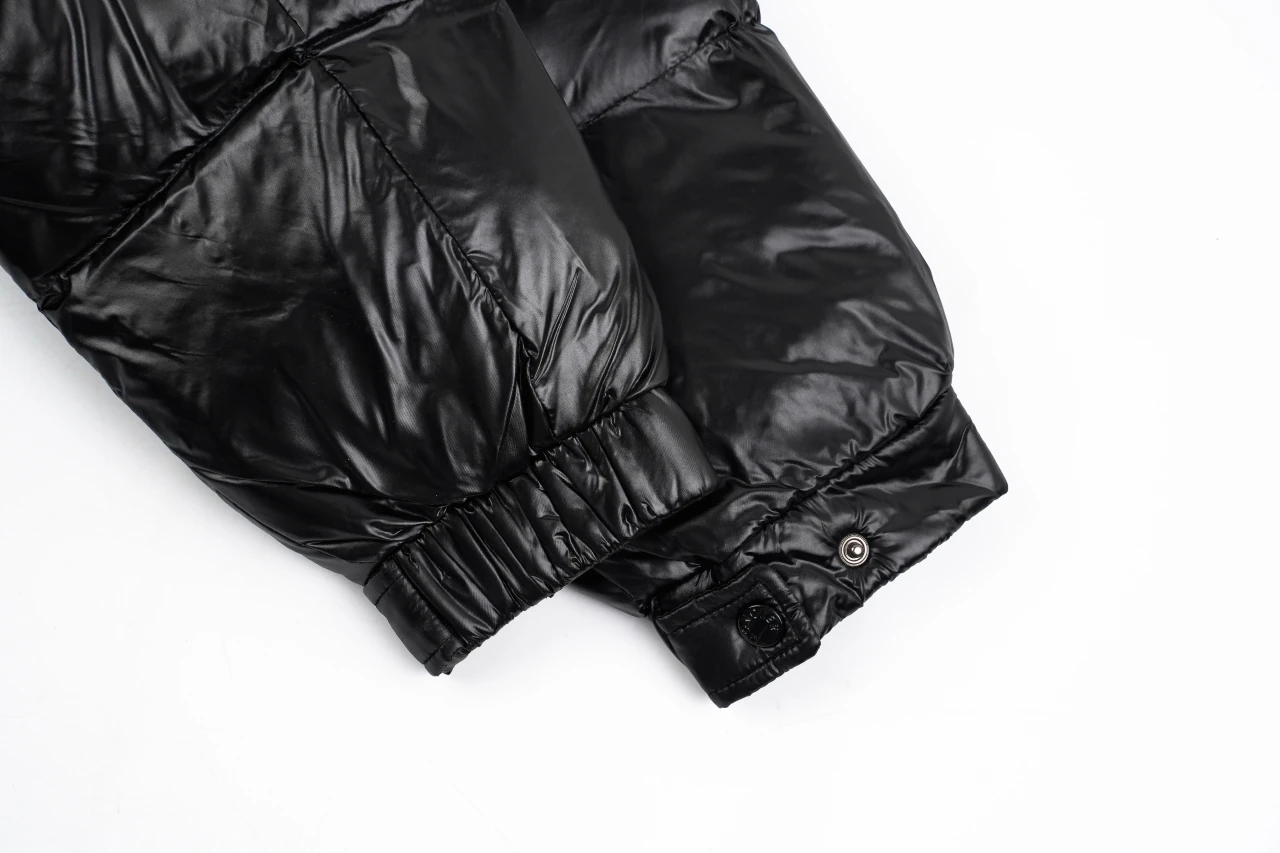 Moncler Black Glossy Maya Long Down Coat product photo from LabelPicks
