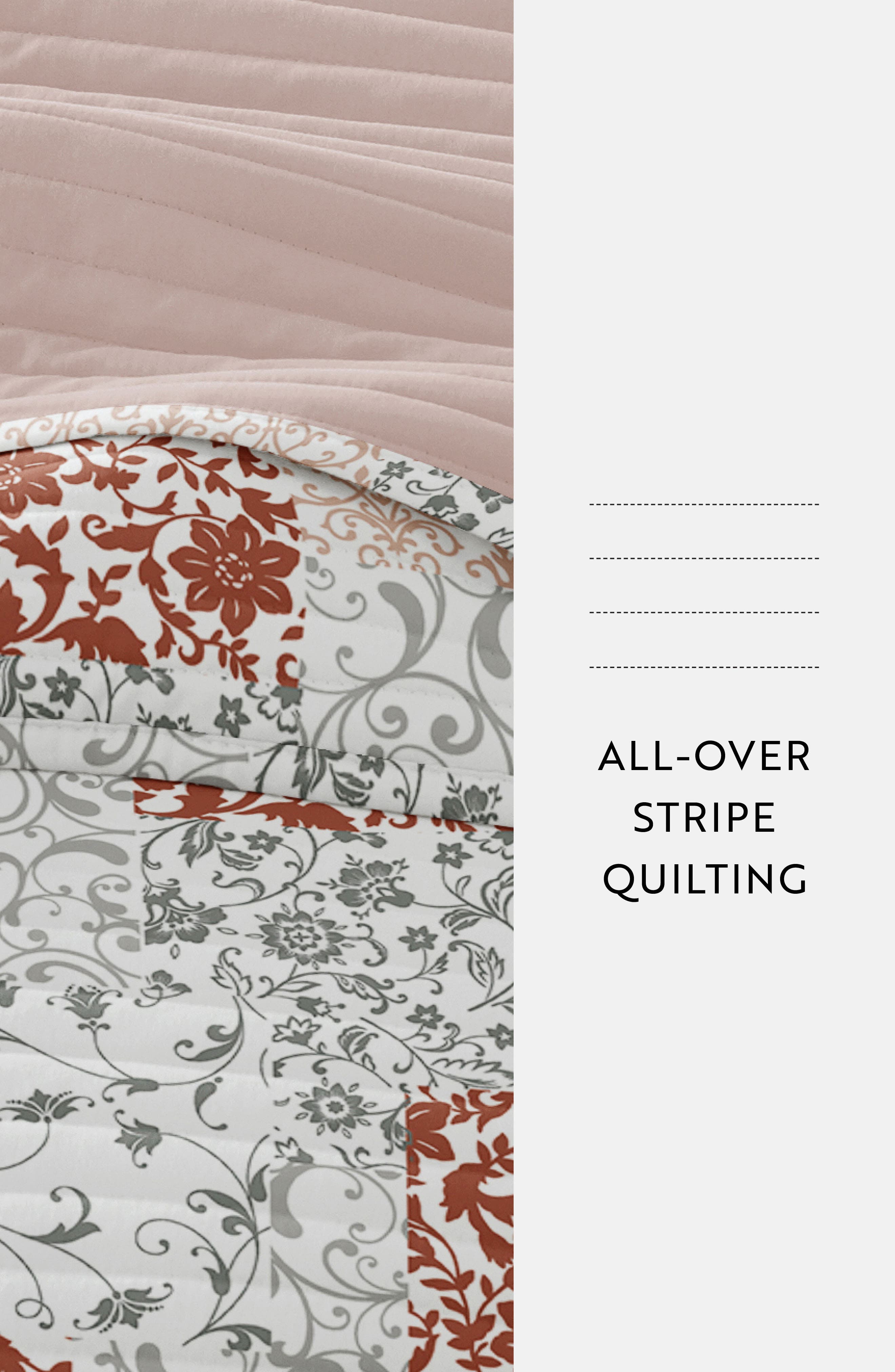 IENJOY HOME 3-Piece Scroll Print Quilt Set - Queen