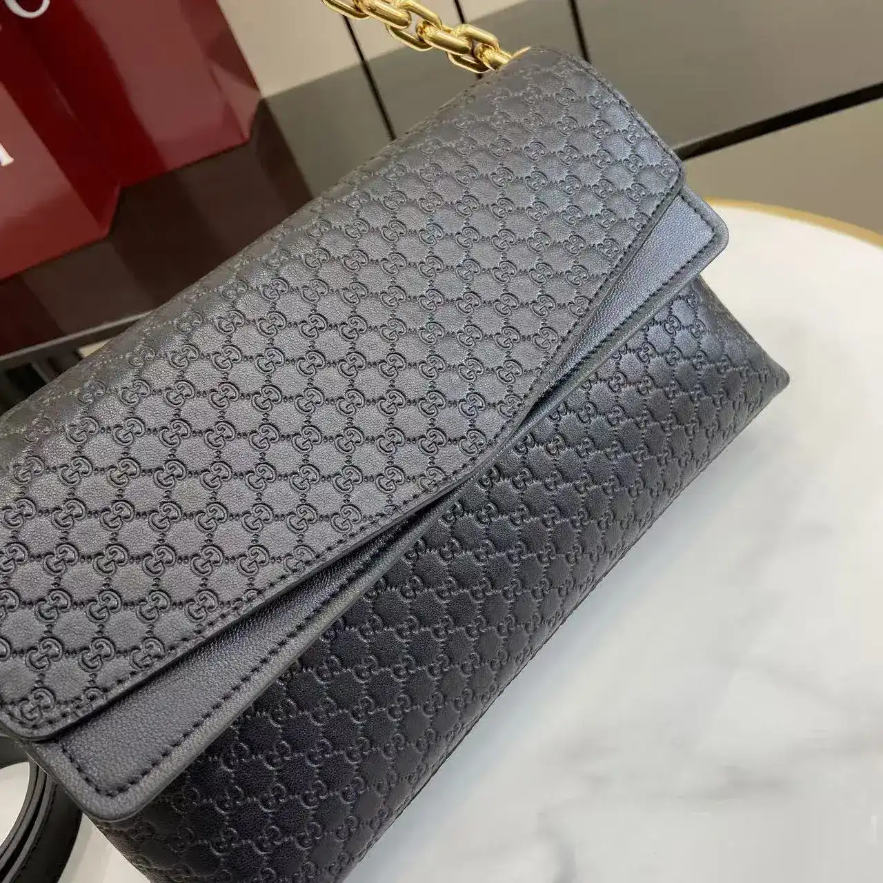 Gucci Black GG Supreme Canvas Shoulder Bag product photo from LabelPicks