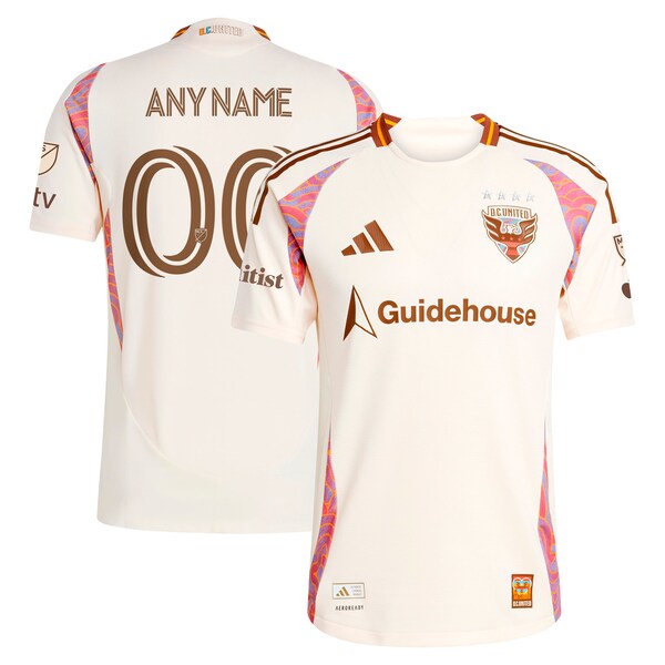 D.C. United adidas 2025 The Soul Kit Authentic Custom Jersey - Natural
