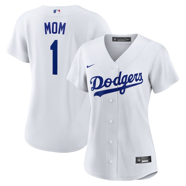 Los Angeles Dodgers Nike Women's #1 Mom Home Replica Jersey - White